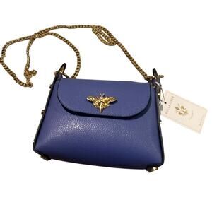 NWT Vera Pelle Lavender Purple Bee Clutch Crossbody Bag